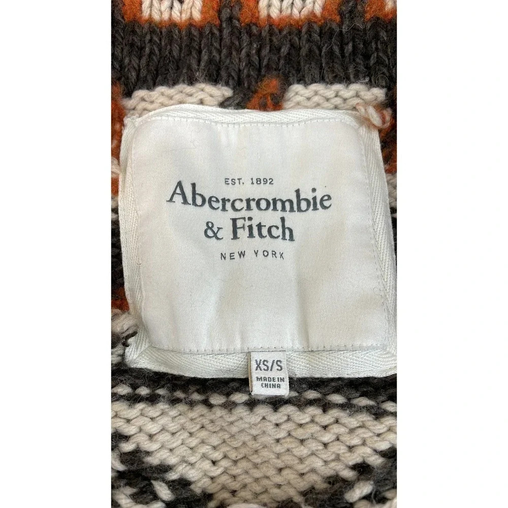 Abercrombie & Fitch Women's Wool Blend Aztec Print Shawl Cardigan Size XS/S‎ - Picture 10 of 10
